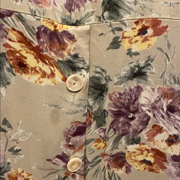 Vintage 90s Grunge button short sleeve shirt light floral maxi dress tie… - Picture 7 of 10
